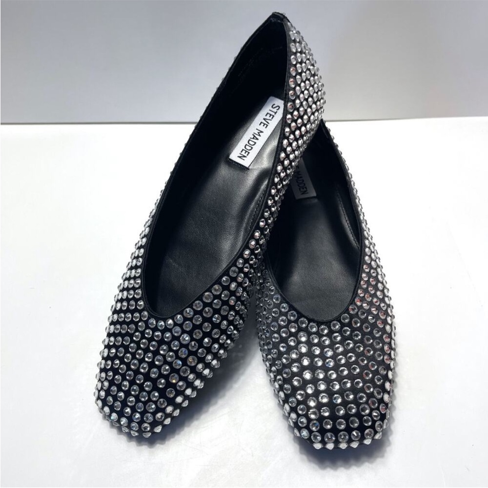STEVE MADDEN Delphine Rhinestone Square
Toe Ballet Flat - Picture 4 of 11